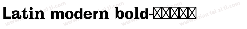 Latin modern bold字体转换
